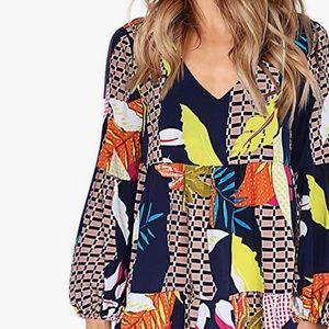 Great summer dress!  V-neck floral print.